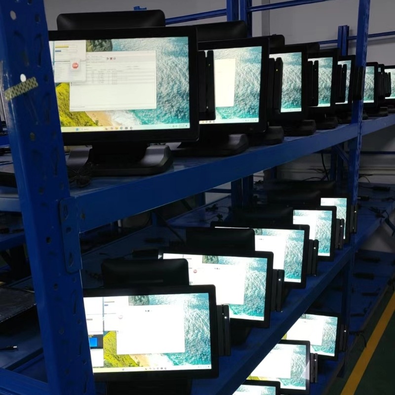 Batch Order of WP-04 Model Dual Screen POS Are Doing Aging Test Before Shipment