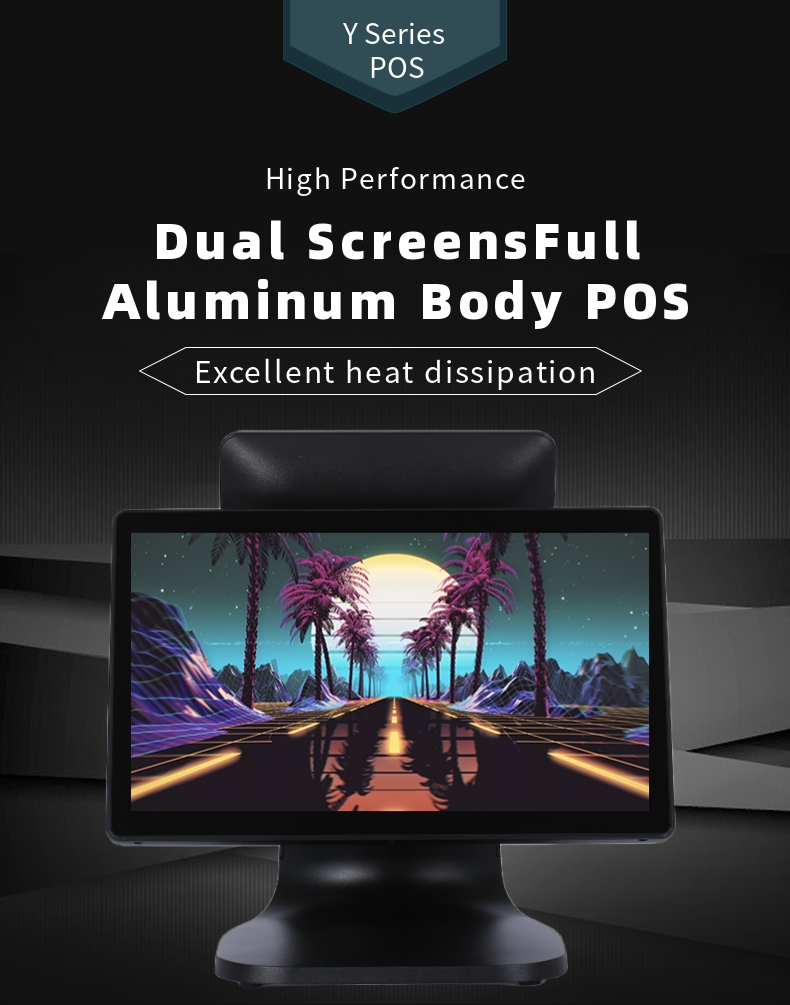 Dual screen pos system for retail shop