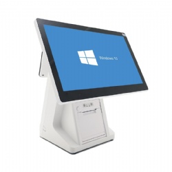 White color Windows 10 all in one dual screen POS systems